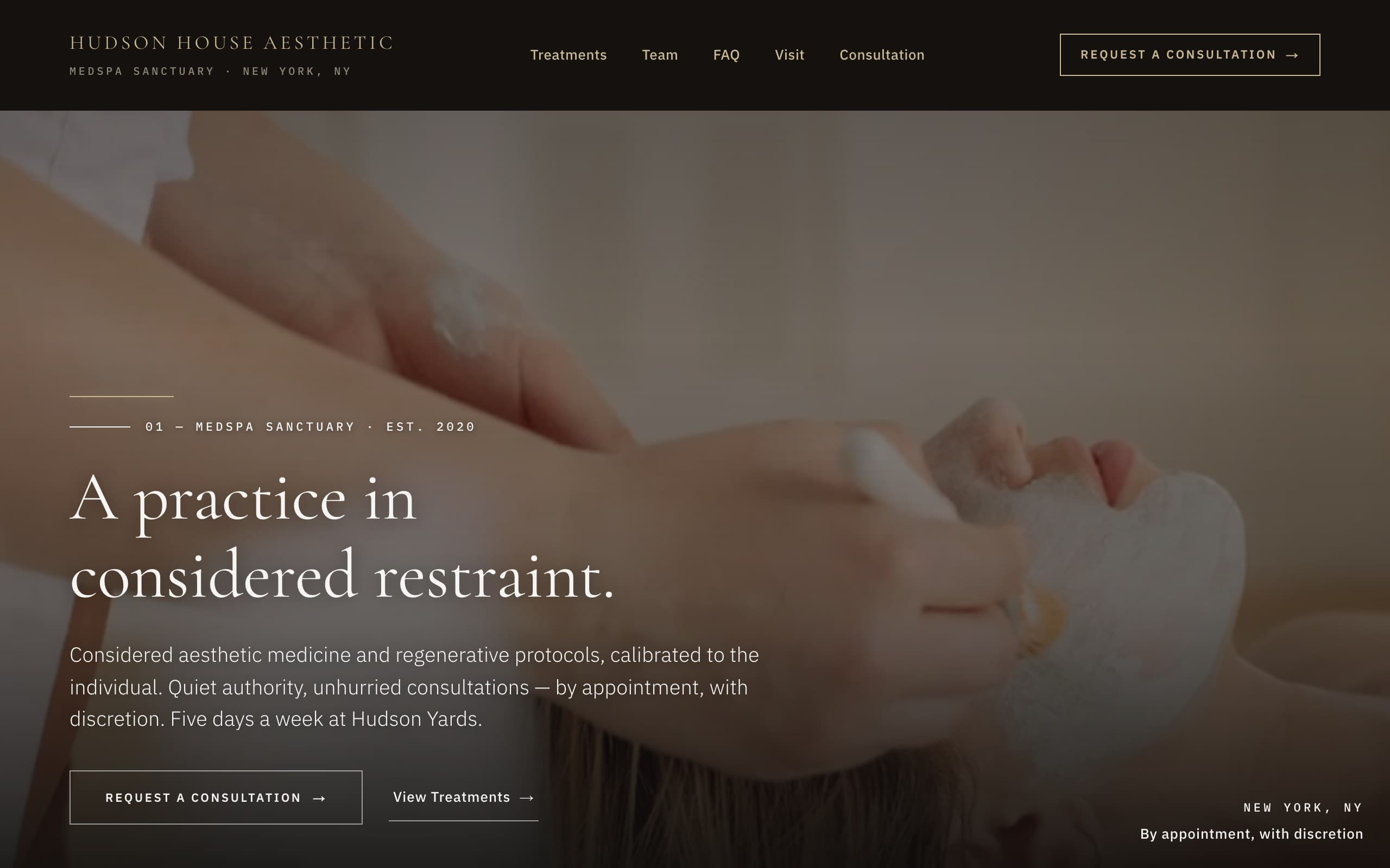 Hudson House Aesthetic — a real Medspa site generated by SitegenOS