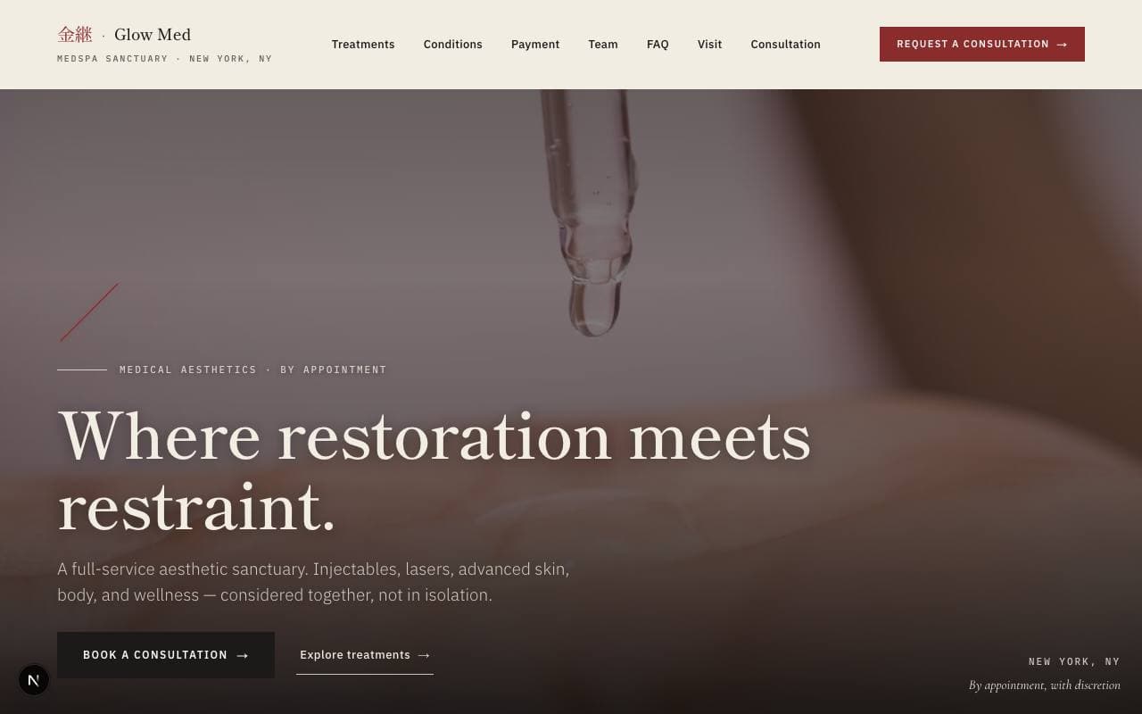Glow Med — a real Medspa site generated by SitegenOS